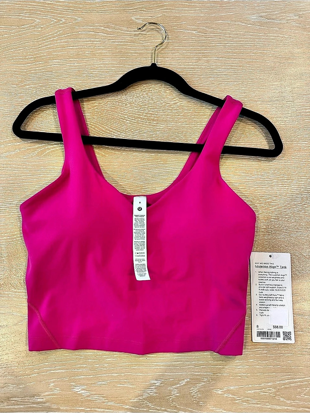 lululemon Align Tank Top in Pink Flare Size 8 NWT
